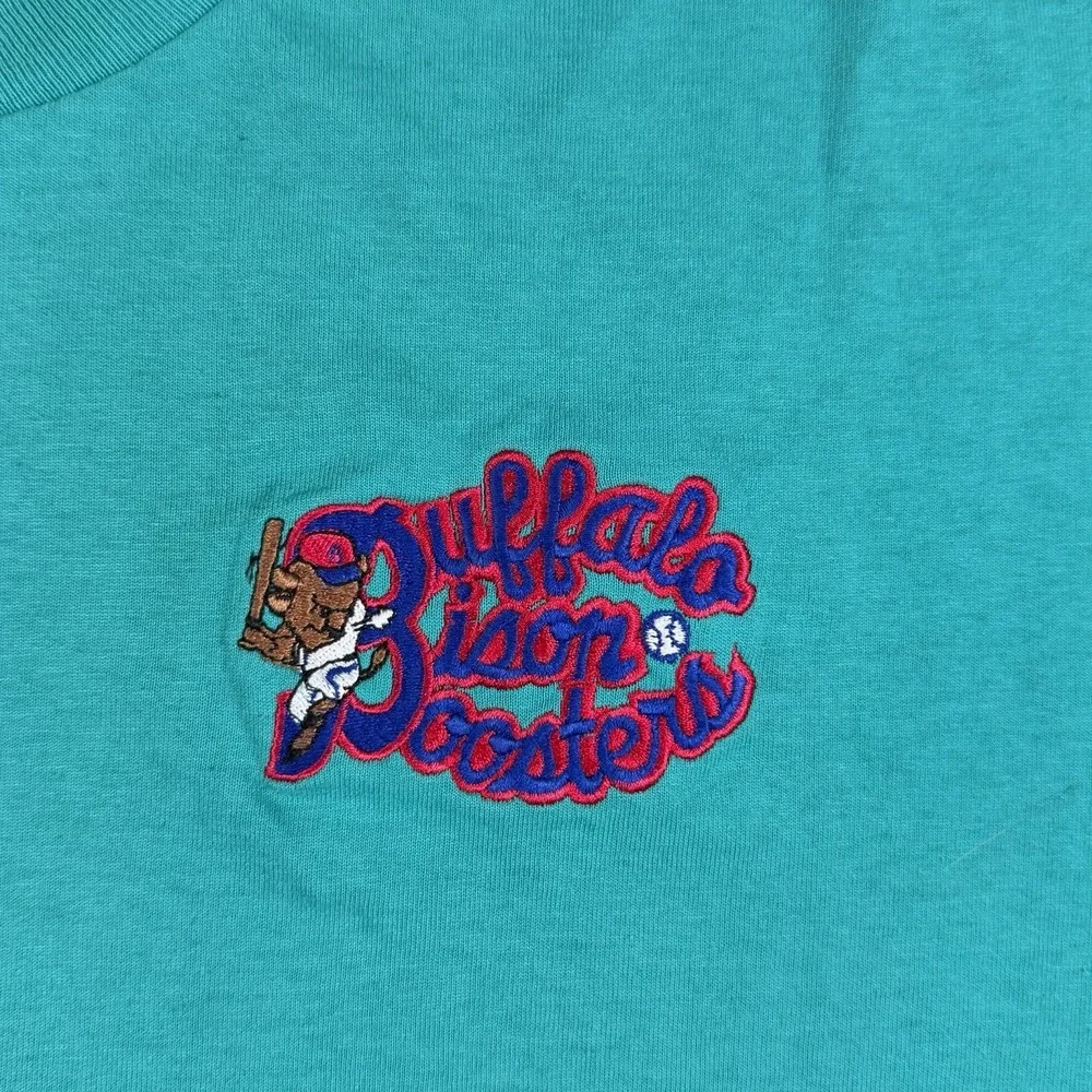 Vintage 90s Buffalo Bisons Booster Club Fruit of the Loom Single Stitch Shirt XL